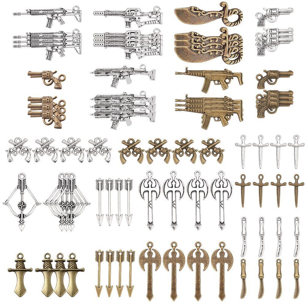 8219 1 Box 173g Tibetan Style Pistol Charms Gun Archery Grenade Weapon